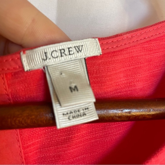 J CREW Women’s Bright Pink Salmon Sleeveless Peplum Fit Flare Blouse Medium - Picture 2 of 11